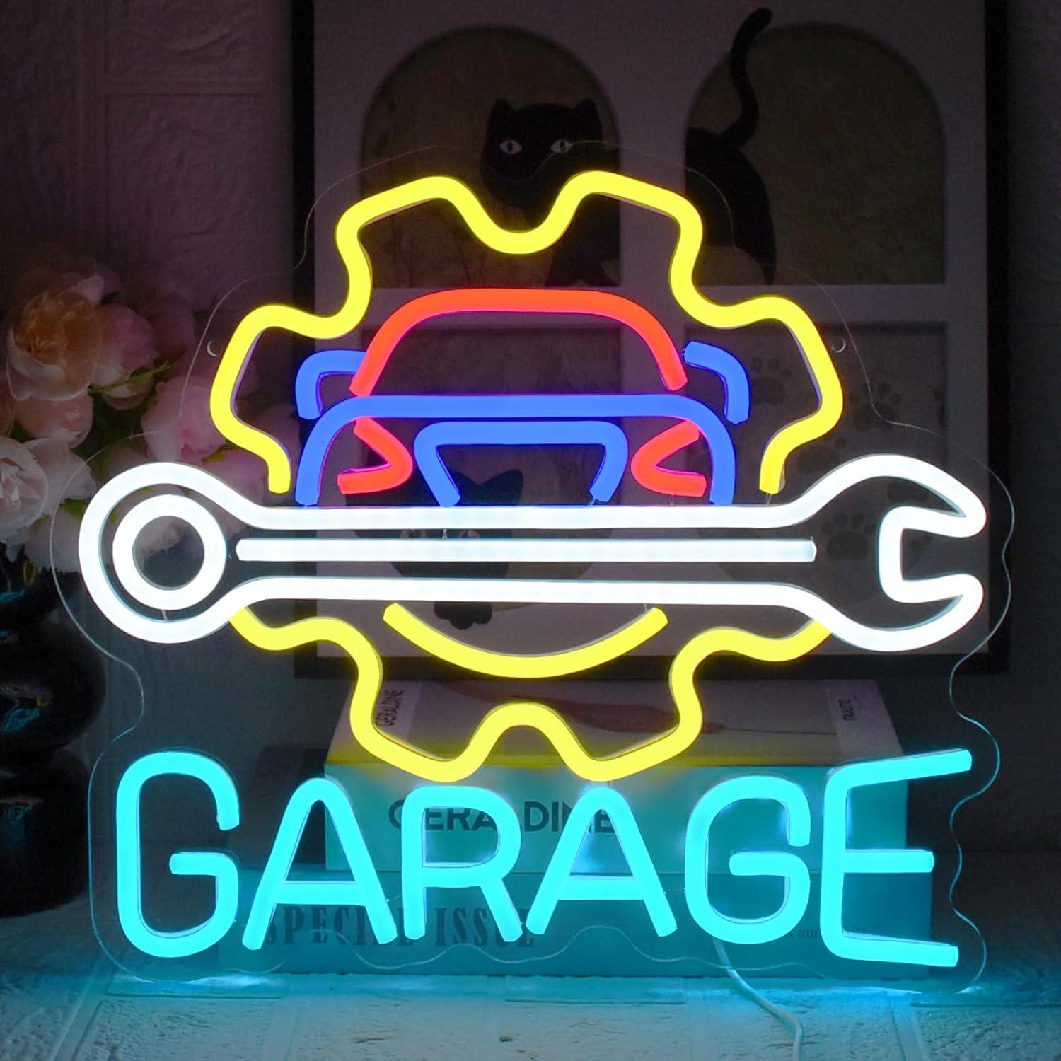 Garage Neon Sign USB Powered L - Auto Repair Shop 评论和价格