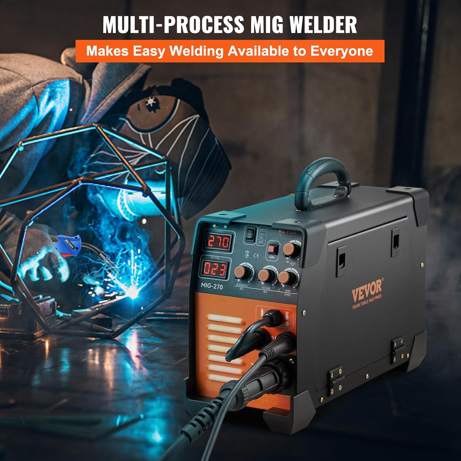 VEVOR MIG Welder, 3 in 1 270 A - Tig Welder Machine 评论和价格